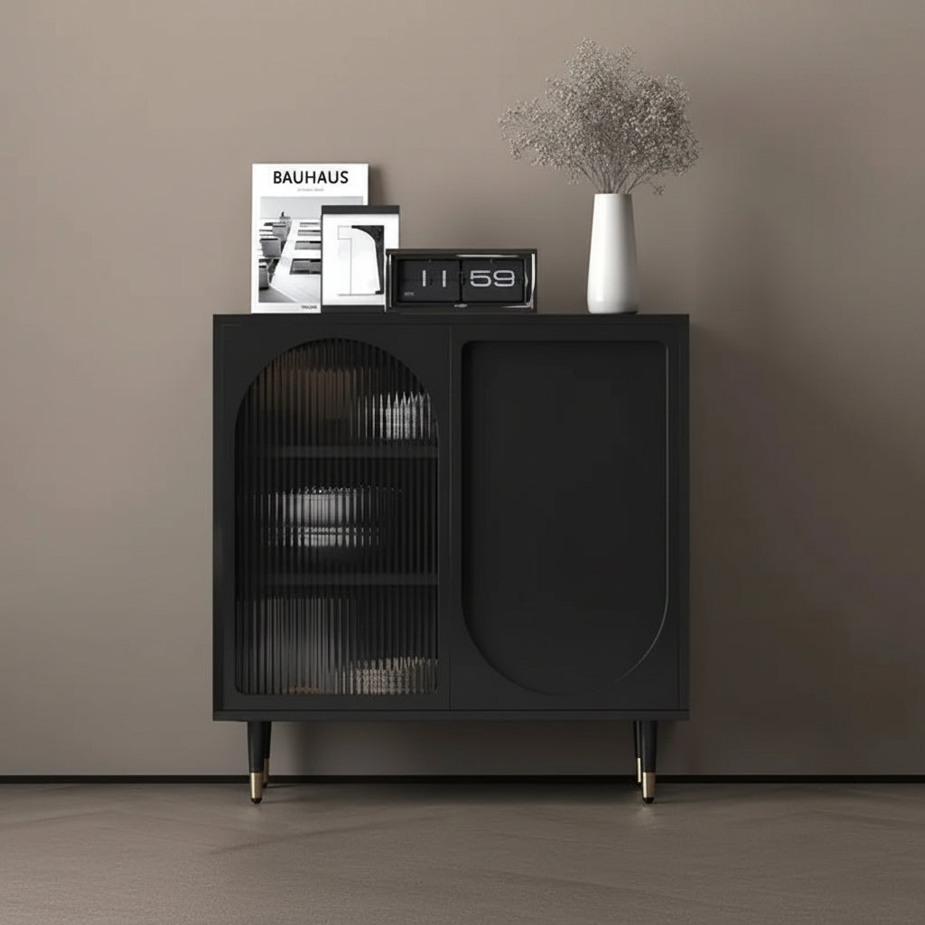 Armoire latérale noire moderne - L'Auguste Verlaine Maison