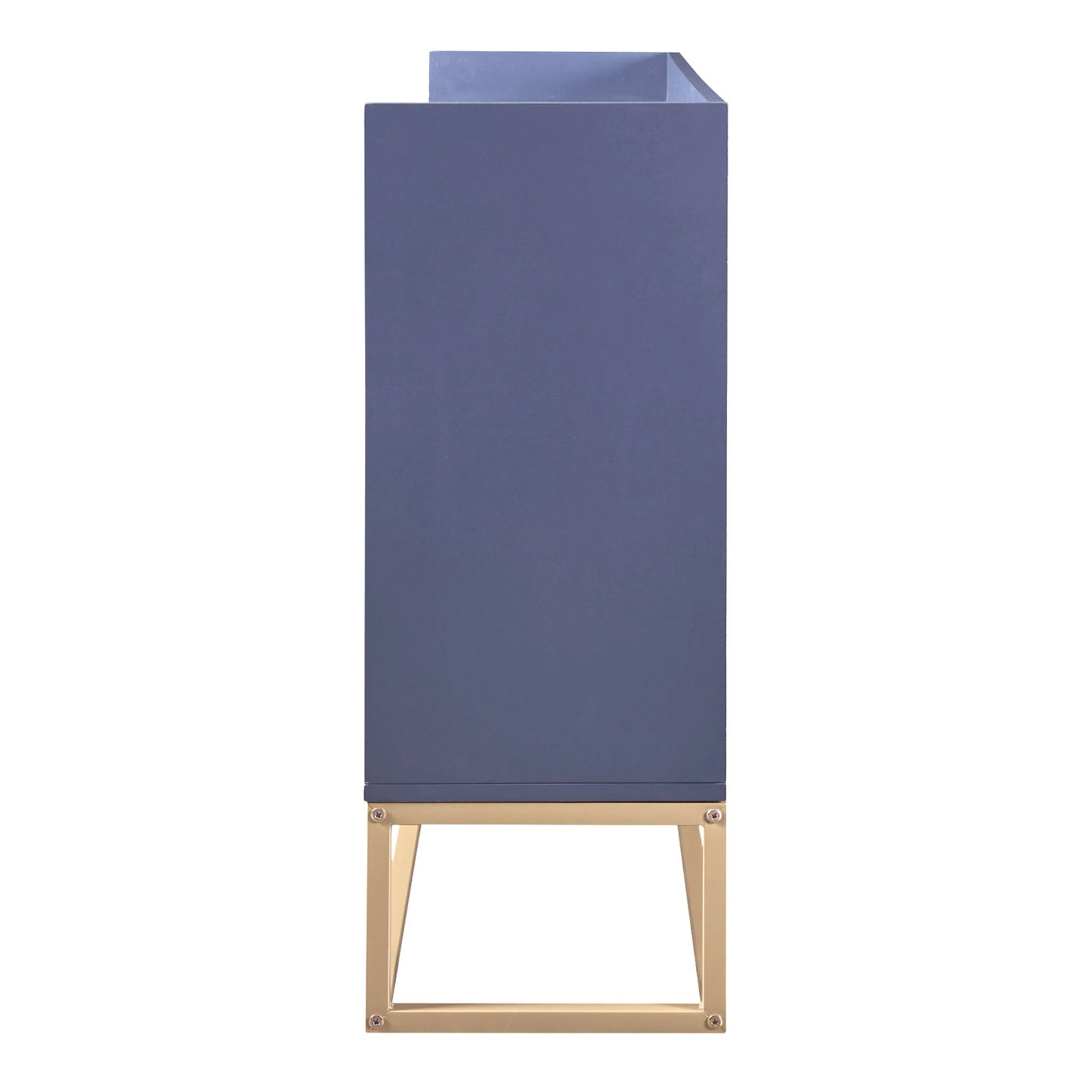 Armoire bleue 4 portes grand rangement - Le Vendôme Verlaine Maison