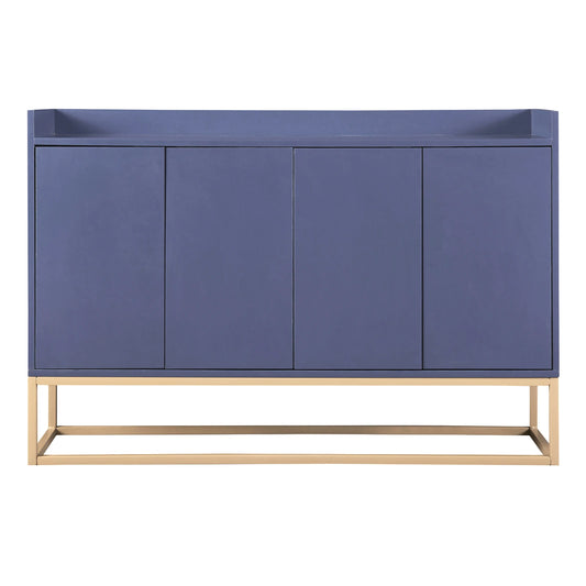 Armoire bleue 4 portes grand rangement - Le Vendôme Verlaine Maison