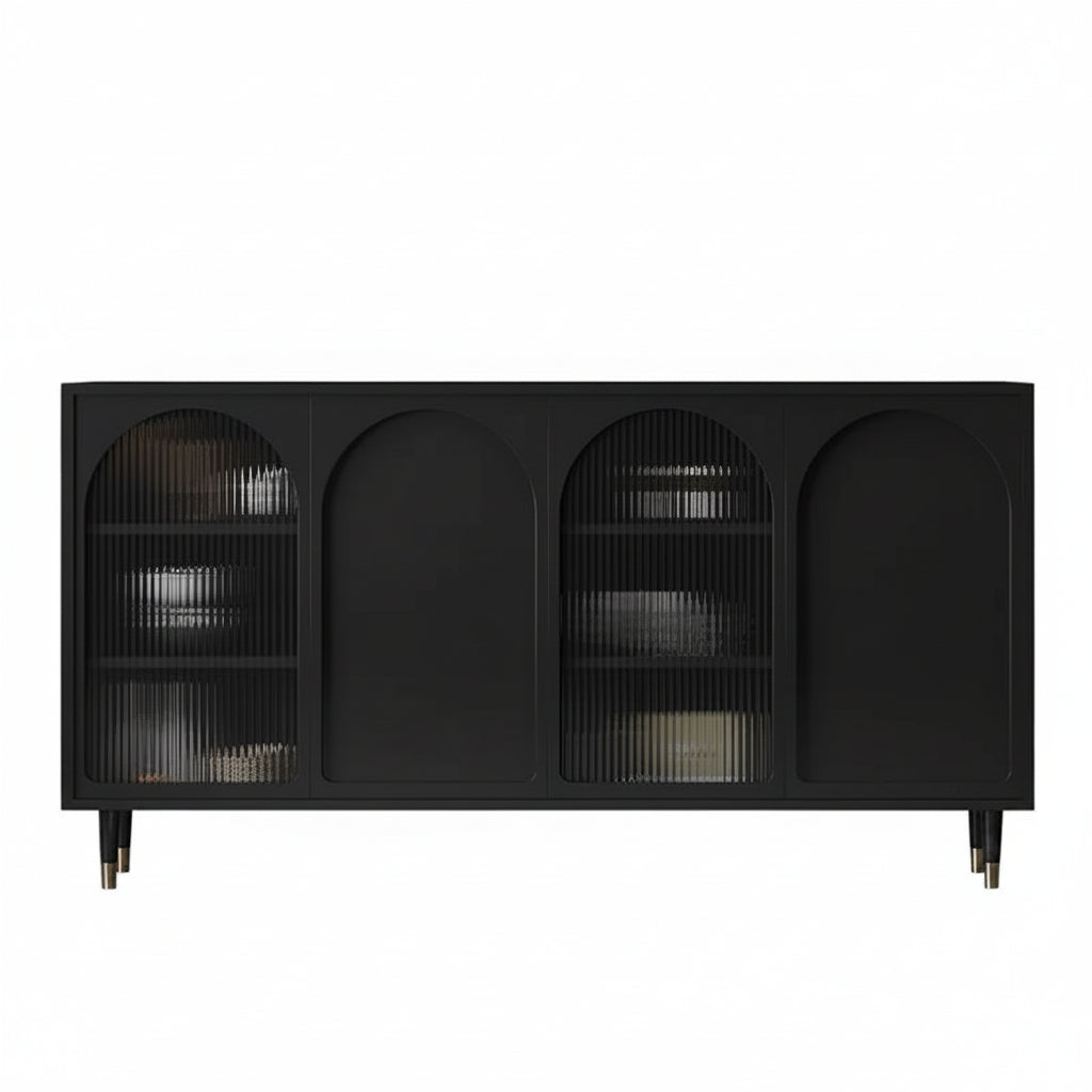 Armoire latérale noire moderne - L'Auguste Verlaine Maison