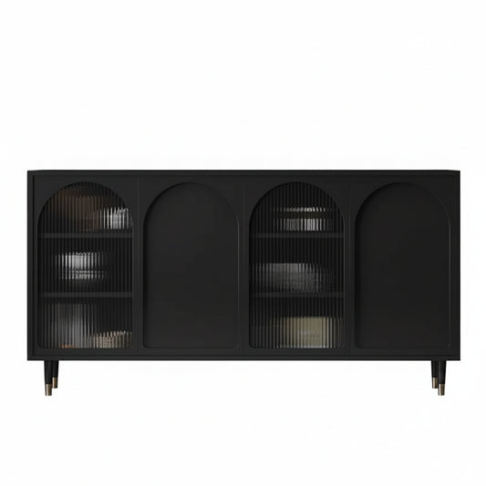 Armoire latérale noire moderne - L'Auguste Verlaine Maison