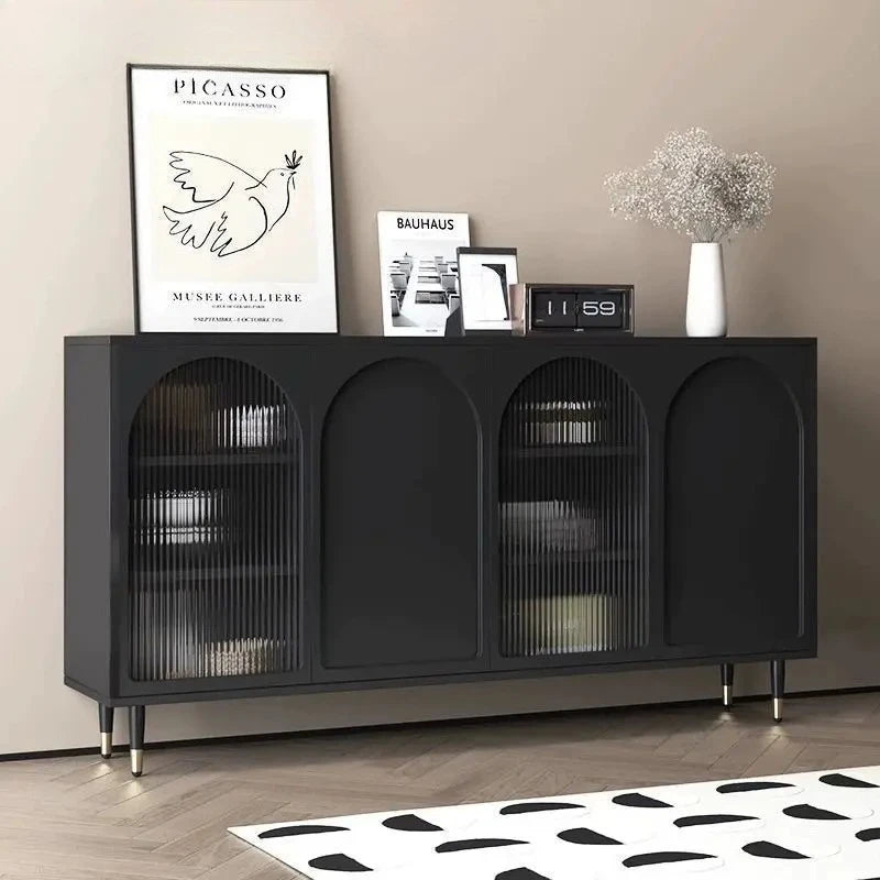 Armoire latérale noire moderne - L'Auguste Verlaine Maison