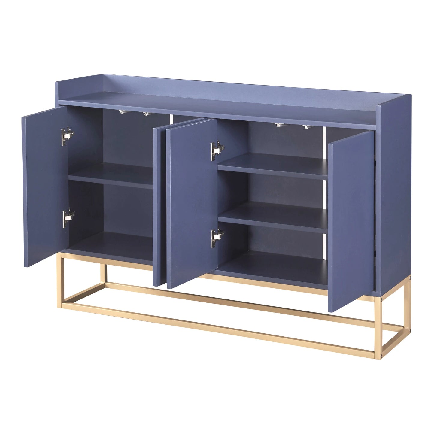 Armoire bleue 4 portes grand rangement - Le Vendôme Verlaine Maison