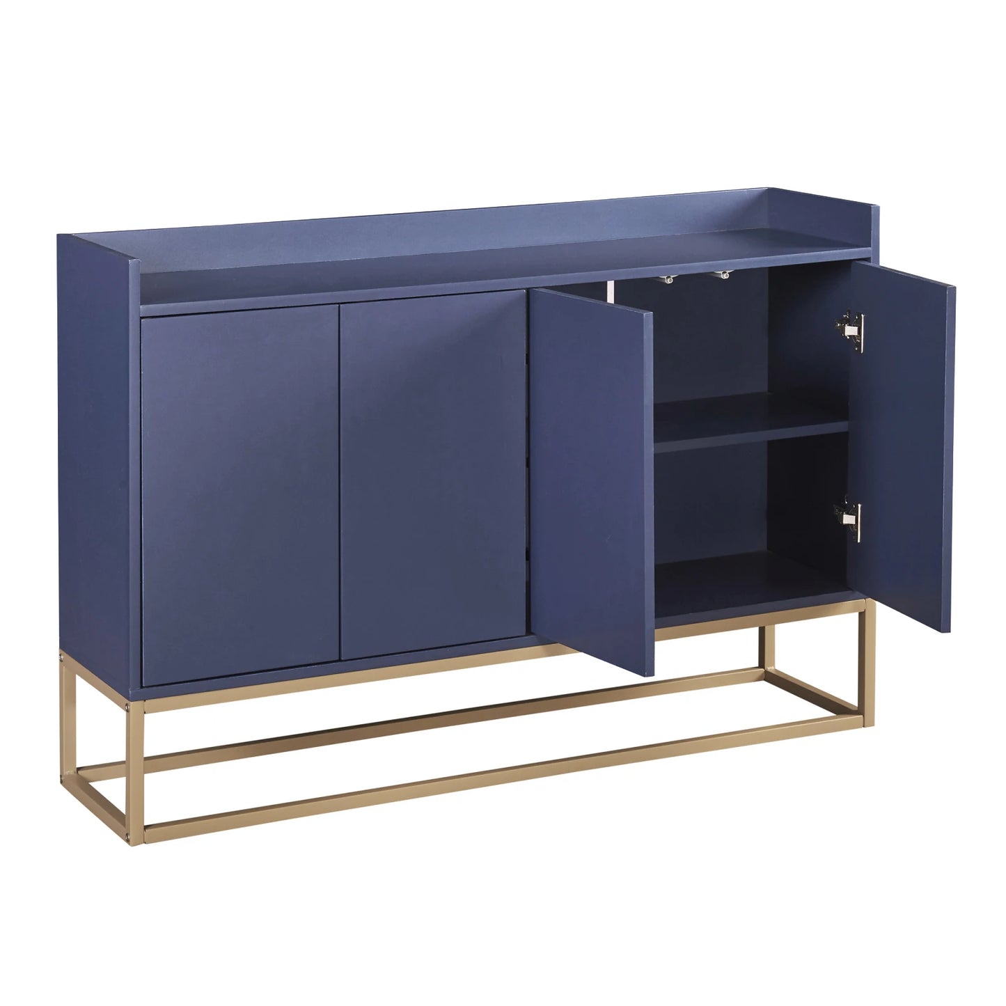 Armoire bleue 4 portes grand rangement - Le Vendôme Verlaine Maison