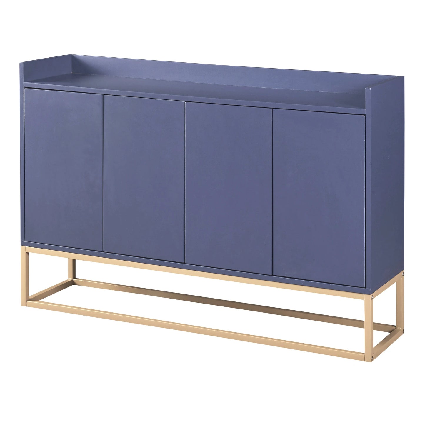 Armoire bleue 4 portes grand rangement - Le Vendôme Verlaine Maison